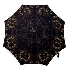 Floral Folk Damask Pattern Fantasy Flowers Floral Geometric Fantasy Hook Handle Umbrellas (large)