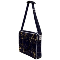 Floral Folk Damask Pattern Fantasy Flowers Floral Geometric Fantasy Cross Body Office Bag by Eskimos