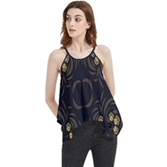 Floral Folk Damask Pattern Fantasy Flowers Floral Geometric Fantasy Flowy Camisole Tank Top by Eskimos