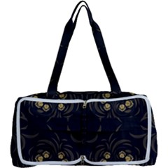 Floral Folk Damask Pattern Fantasy Flowers Floral Geometric Fantasy Multi Function Bag by Eskimos