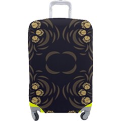 Floral Folk Damask Pattern Fantasy Flowers Floral Geometric Fantasy Luggage Cover (large)