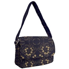 Floral Folk Damask Pattern Fantasy Flowers Floral Geometric Fantasy Courier Bag by Eskimos