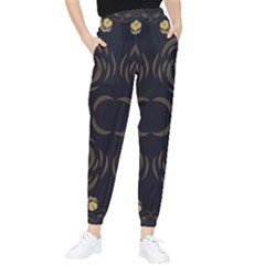 Floral Folk Damask Pattern Fantasy Flowers Floral Geometric Fantasy Tapered Pants by Eskimos