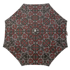 Floral Folk Damask Pattern Fantasy Flowers Floral Geometric Fantasy Straight Umbrellas by Eskimos