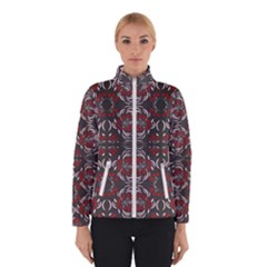 Floral Folk Damask Pattern Fantasy Flowers Floral Geometric Fantasy Women s Bomber Jacket by Eskimos