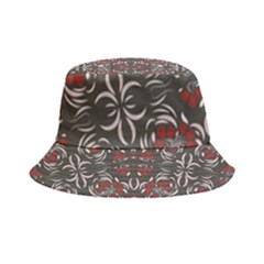 Floral Folk Damask Pattern Fantasy Flowers Floral Geometric Fantasy Inside Out Bucket Hat by Eskimos