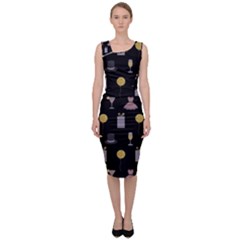 Shiny New Year Things Sleeveless Pencil Dress by SychEva