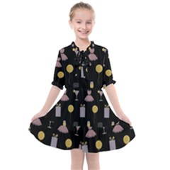 Shiny New Year Things Kids  All Frills Chiffon Dress by SychEva