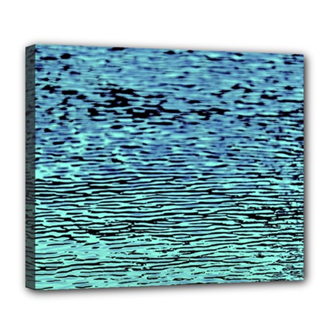 Blue Waves Flow Series 3 Deluxe Canvas 24  X 20  (stretched) by DimitriosArt