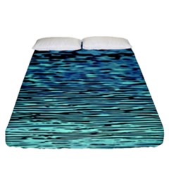 Blue Waves Flow Series 3 Fitted Sheet (king Size) by DimitriosArt