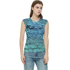 Blue Waves Flow Series 3 Women s Raglan Cap Sleeve Tee by DimitriosArt