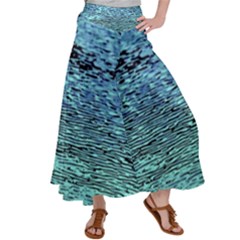 Blue Waves Flow Series 3 Satin Palazzo Pants by DimitriosArt