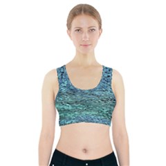 Blue Waves Flow Series 3 Sports Bra With Pocket by DimitriosArt