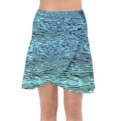 Blue Waves Flow Series 3 Wrap Front Skirt by DimitriosArt