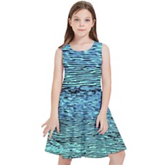 Blue Waves Flow Series 3 Kids  Skater Dress by DimitriosArt