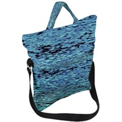 Blue Waves Flow Series 3 Fold Over Handle Tote Bag by DimitriosArt