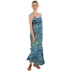 Blue Waves Flow Series 3 Cami Maxi Ruffle Chiffon Dress by DimitriosArt