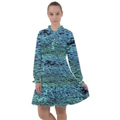 Blue Waves Flow Series 3 All Frills Chiffon Dress by DimitriosArt