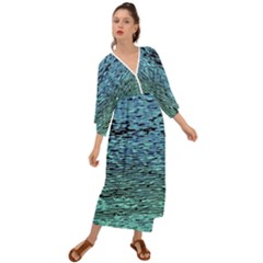 Blue Waves Flow Series 3 Grecian Style  Maxi Dress by DimitriosArt