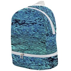 Blue Waves Flow Series 3 Zip Bottom Backpack by DimitriosArt