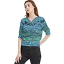 Blue Waves Flow Series 3 Quarter Sleeve Blouse View1