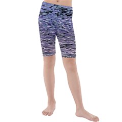 Silver Waves Flow Series 2 Kids  Mid Length Swim Shorts by DimitriosArt