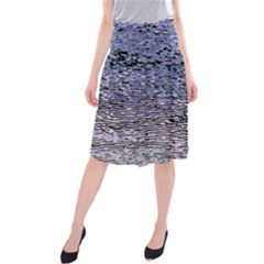 Silver Waves Flow Series 2 Midi Beach Skirt by DimitriosArt