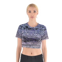 Silver Waves Flow Series 2 Cotton Crop Top by DimitriosArt