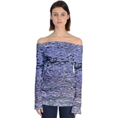 Silver Waves Flow Series 2 Off Shoulder Long Sleeve Top by DimitriosArt