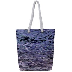 Silver Waves Flow Series 2 Full Print Rope Handle Tote (small) by DimitriosArt