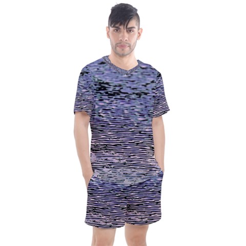 Silver Waves Flow Series 2 Men s Mesh Tee And Shorts Set by DimitriosArt