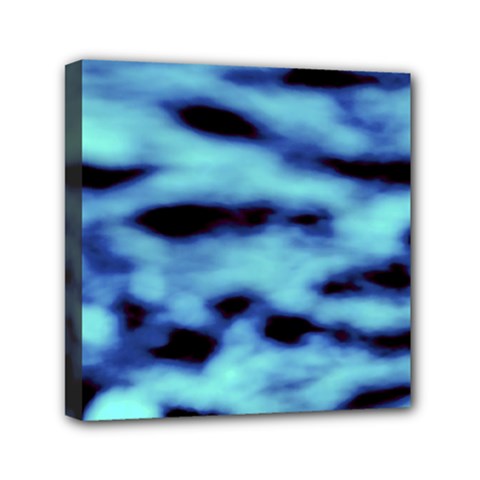 Blue Waves Flow Series 4 Mini Canvas 6  X 6  (stretched) by DimitriosArt