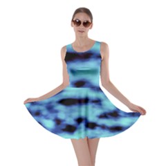 Blue Waves Flow Series 4 Skater Dress by DimitriosArt