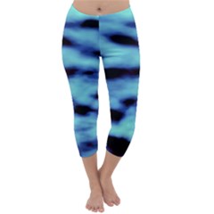 Blue Waves Flow Series 4 Capri Winter Leggings  by DimitriosArt