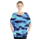 Blue Waves Flow Series 4 Batwing Chiffon Blouse View1