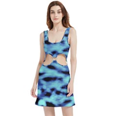 Blue Waves Flow Series 4 Velvet Cutout Dress