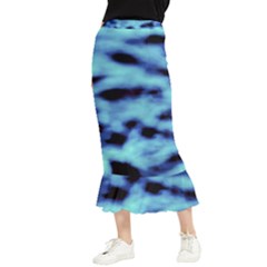 Blue Waves Flow Series 4 Maxi Fishtail Chiffon Skirt