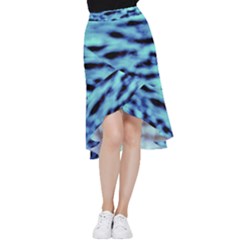 Blue Waves Flow Series 4 Frill Hi Low Chiffon Skirt by DimitriosArt