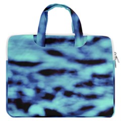 Blue Waves Flow Series 4 Macbook Pro Double Pocket Laptop Bag (large)