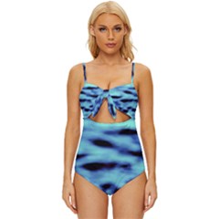 Blue Waves Flow Series 4 Knot Front One-piece Swimsuit