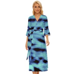 Blue Waves Flow Series 4 Midsummer Wrap Dress by DimitriosArt