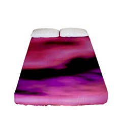 Pink  Waves Flow Series 2 Fitted Sheet (full/ Double Size) by DimitriosArt