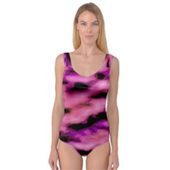 Pink  Waves Flow Series 2 Princess Tank Leotard  by DimitriosArt