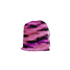 Pink  Waves Flow Series 2 Drawstring Pouch (xs) by DimitriosArt