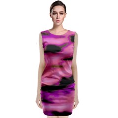 Pink  Waves Flow Series 2 Classic Sleeveless Midi Dress