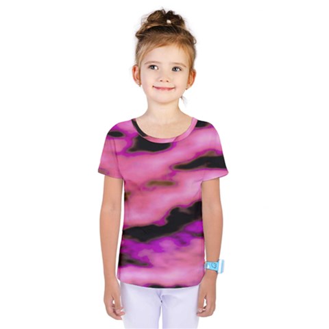 Pink  Waves Flow Series 2 Kids  One Piece Tee by DimitriosArt