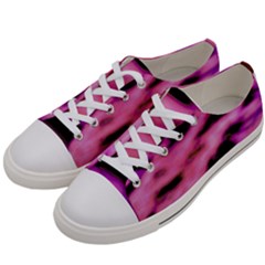 Pink  Waves Flow Series 2 Women s Low Top Canvas Sneakers by DimitriosArt