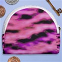 Pink  Waves Flow Series 2 Horseshoe Style Canvas Pouch View2