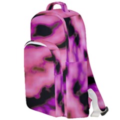 Pink  Waves Flow Series 2 Double Compartment Backpack by DimitriosArt