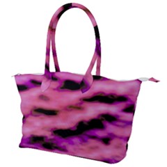 Pink  Waves Flow Series 2 Canvas Shoulder Bag by DimitriosArt